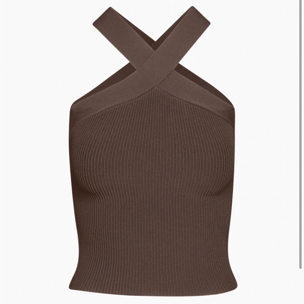 Aritzia Babaton Sculpt Knit Criss Cross Tank
